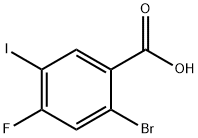 2-溴-4-氟-5-碘苯甲酸 结构式