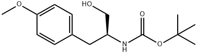 (S)-(1-羟基-3-(4-甲氧基苯基)丙-2-基)氨基甲酸叔丁酯 结构式