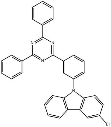 3-溴-9-[3-(4,6-二苯基-1,3,5-三嗪-2-基)苯基]-9H-咔唑 结构式