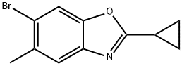 6-溴-2-环丙基-5-甲基苯并噁唑 结构式