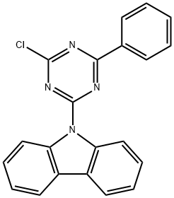 9-(4-CHLORO-6-PHENYL-1,3,5-TRIAZIN-2-YL)-9H-CARBAZOLE 结构式