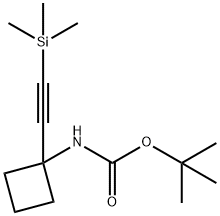N-BOC-1-[(三甲基硅基)乙炔基]环丁胺 结构式