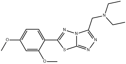 N-{[6-(2,4-dimethoxyphenyl)[1,2,4]triazolo[3,4-b][1,3,4]thiadiazol-3-yl]methyl}-N,N-diethylamine 结构式