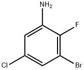 3-溴-5-氯-2-氟苯胺 结构式