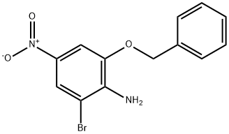 2-(苄氧基)-6-溴-4-硝基苯胺 结构式