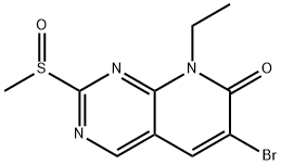 6-溴-8-乙基-2-(甲基亚磺酰基)吡啶并[2,3-D]嘧啶-7(8H) - 酮 结构式