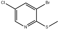 3-溴-5-氯-2-(甲基硫烷基)吡啶 结构式