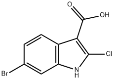 6-bromo-2-chloro-1H-indole-3-carboxylic acid 结构式