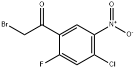2-溴-1-(4-氯-2-氟-5-硝基苯基)-1-乙酮 结构式