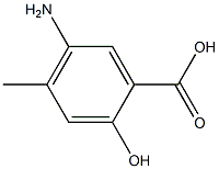 5-Amino-2-hydroxy-4-methyl-benzoic acid 结构式