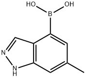 6-methyl-1H-indazol-4-yl-4-boronic acid 结构式