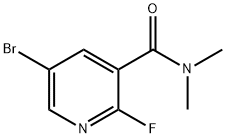 5-溴-2-氟-N,N-二甲基烟酰胺 结构式