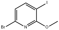 6-溴-3-碘-2-甲氧基吡啶 结构式