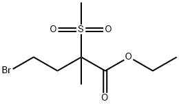 ETHYL 4-BROMO-2-METHYL-2-(METHYLSULFONYL)BUTANOATE 结构式