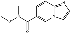 N-methoxy-N-methylimidazo[1,2-a]pyridine-6-carboxamide 结构式