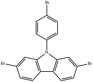 2,7-二溴-9-(4-溴苯基)-9H-咔唑 结构式
