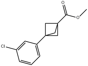 3-(3-氯苯基)双环[1.1.1]戊烷-1-羧酸甲酯 结构式