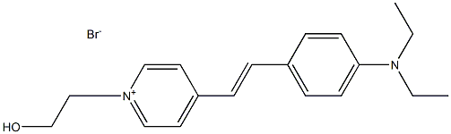 Pyridinium, 4-[2-[4-(diethylamino)phenyl]ethenyl]-1-(2-hydroxyethyl)-, bromide 结构式