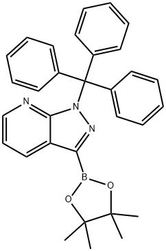 3-(4,4,5,5-Tetramethyl-1,3,2-dioxaborolan-2-yl)-1-trityl-1H-pyrazolo[3,4-b]pyridine 结构式