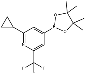 2-环丙基-4-(4,4,5,5-四甲基-1,3,2-二氧杂硼烷-2-基)-6-(三氟甲基)吡啶 结构式