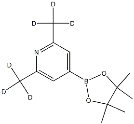 2,6-双(甲基-D3)-4-(4,4,5,5-四甲基-1,3,2-二氧硼杂环戊烷-2-基)吡啶 结构式