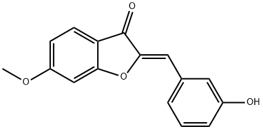 (2Z)-2-(3-hydroxybenzylidene)-6-methoxy-1-benzofuran-3(2H)-one 结构式
