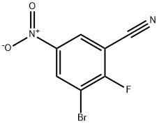 3-溴-2-氟-5-硝基苯甲腈 结构式