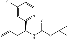 (S)-叔丁基(1-(4-氯吡啶-2-基)丁-3-烯-1-基)氨基甲酸酯 结构式