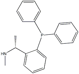 (R)-N-甲基-1-(2-(二苯基膦基)苯基)乙胺 结构式