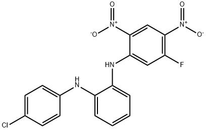 N1-(4-chlorophenyl)-N2-(5-fluoro-2,4-dinitrophenyl)benzene-1,2-diamine 结构式