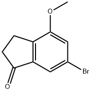 6-溴-4-甲氧基-2,3-二氢-1H-茚-1-酮 结构式