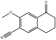 3-甲氧基-5-氧代-5,6,7,8-四氢萘-2-腈 结构式