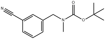 (3-氰基苄基)(甲基)氨基甲酸叔丁酯 结构式