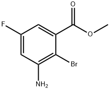3-氨基-2-溴-5-氟苯甲酸甲酯 结构式