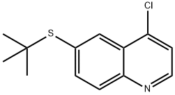 6-(叔丁基硫醇)-4-氯喹啉 结构式