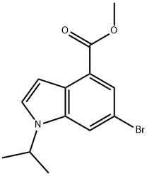 methyl 6-bromo-1-isopropyl-1H-indole-4-carboxylate 结构式