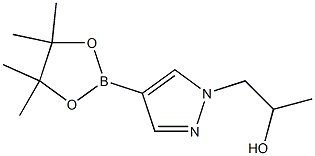 1-[4-(四甲基-1,3,2-二噁硼戊环-2-基)-1H-吡唑-1-基]丙烷-2-醇 结构式