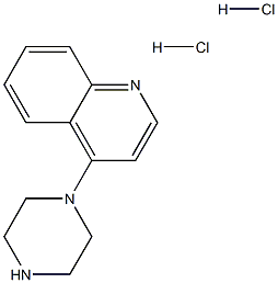 4-(哌嗪-1-基)喹啉二盐酸 结构式