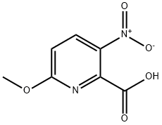 6-甲氧基-3-硝基吡啶-2-甲酸 结构式