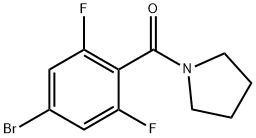 1-[(4-溴-2,6-二氟苯基)羰基]吡咯烷 结构式