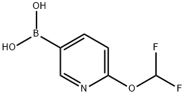 (6-(difluoromethoxy)pyridin-3-yl)boronic acid 结构式