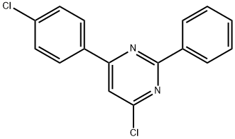 4-氯-6-(4-氯苯基)-2-苯基嘧啶 结构式