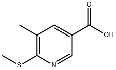 5-甲基-6-甲基硫基-烟酸 结构式