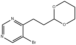 5-bromo-4-[2-(1,3-dioxan-2-yl)ethyl]Pyrimidine 结构式