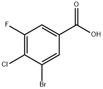 3-Bromo-4-chloro-5-fluorobenzoic acid 结构式