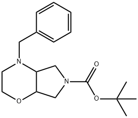 tert-butyl 4-benzyl-octahydropyrrolo[3,4-b]morpholine-6-carboxylate 结构式