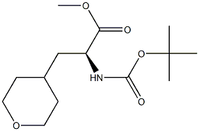 (S)-methyl 2-(tert-butoxycarbonylamino)-3-(tetrahydro-2H-pyran-4-yl)propanoate 结构式