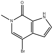 4-BROMO-6-METHYL-1,6-DIHYDRO-PYRROLO[2,3-C]PYRIDIN-7-ONE 结构式