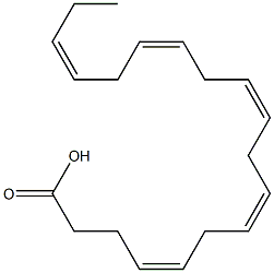 4(Z),7(Z),10(Z),13(Z),16(Z)-Nonadecapentaenoic Acid 结构式