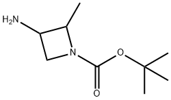 叔-丁基 3-氨基-2-甲基吖丁啶-1-甲酸基酯 结构式